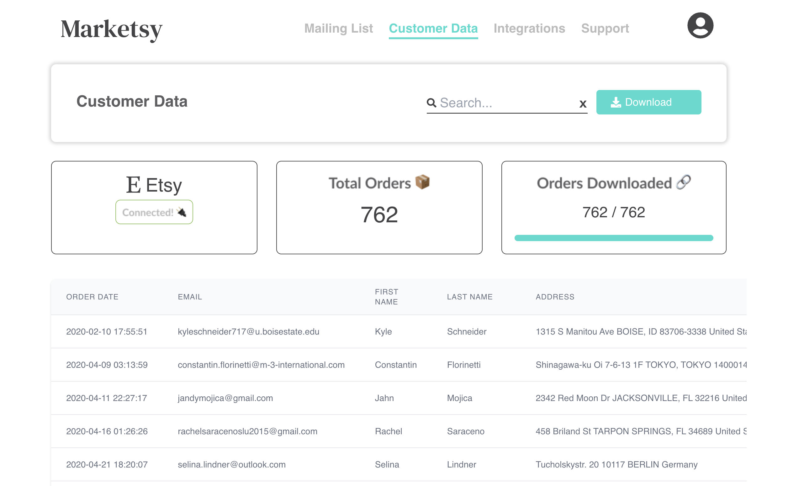 How To Download Etsy Customer Emails  Etsy Marketer