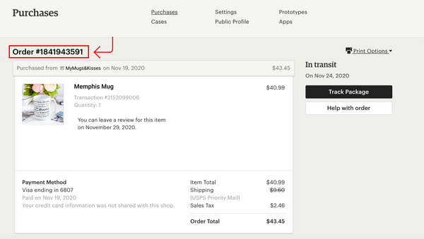 How to Find Your Order Number on Etsy