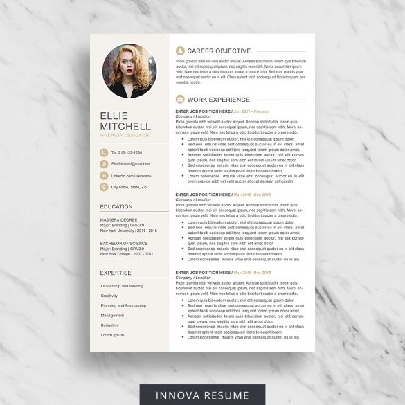 10 Best Etsy Resume Templates  Graphicadi