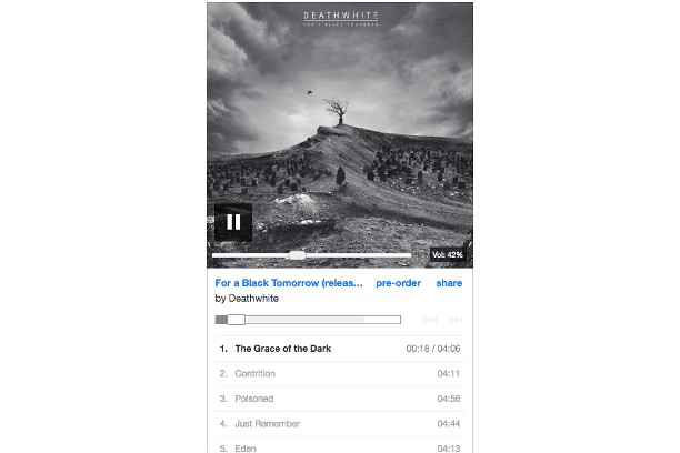 Volume Control for Bandcamp Player extension  Opera addons