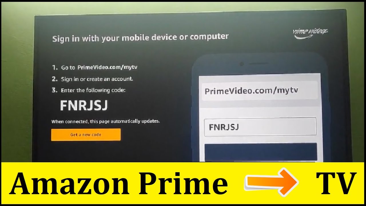 How to Sign In Amazon Prime Video Account from Smart TV  Where to 