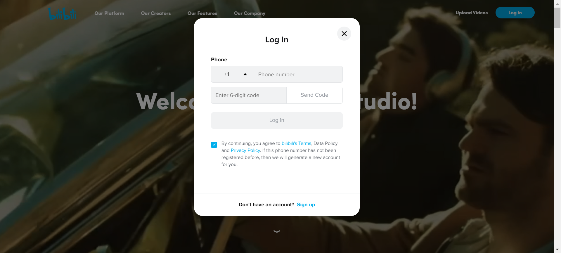 bilibili Studio How to Register an Account and Edit Profile  