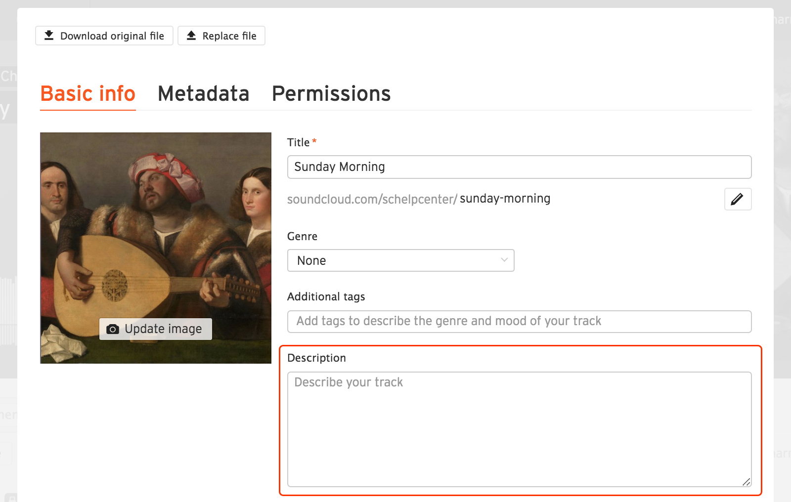 Adding or editing your track description  SoundCloud Help Center