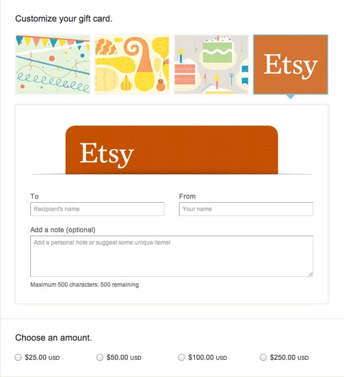 Etsy Gift Cards  POPSUGAR Tech