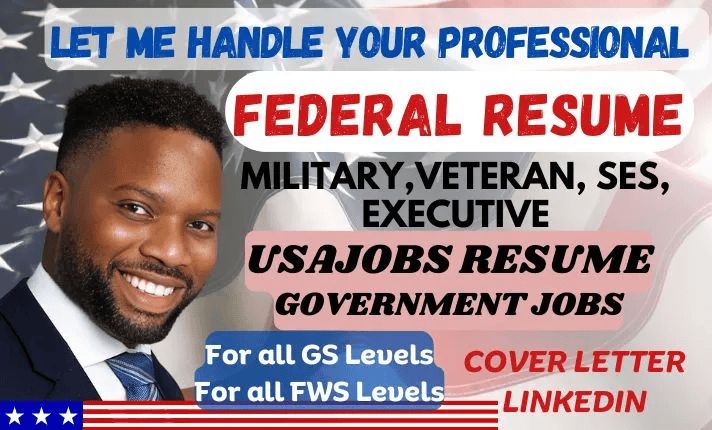 I will write a federal resume for USAJOBS, ECQ, KSA military and government