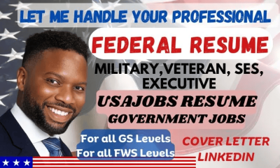 I will write a federal resume for USAJOBS, ECQ, KSA military and government
