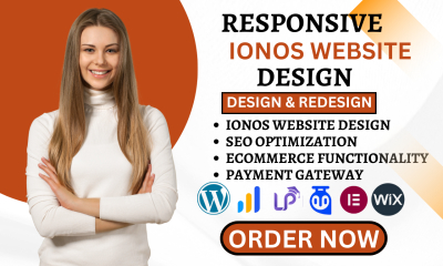 I will do IONOS website design, IONOS website redesign, IONOS website, ecommerce website
