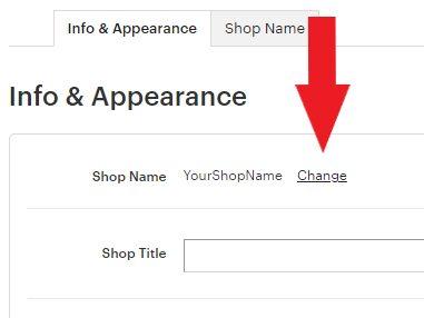 How to Change the Name of My Etsy Shop