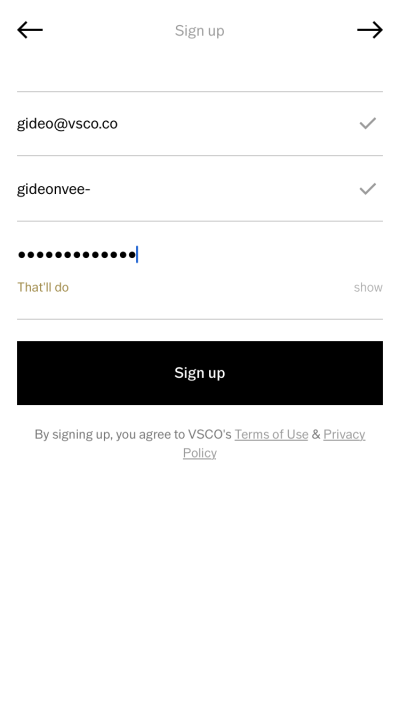 How to Create a New VSCO Account