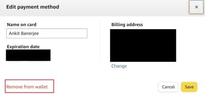 How to Delete Cards from Amazon