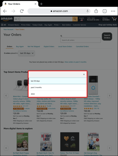 How to Display Items Purchased on Amazon