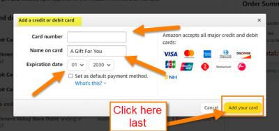 How to Enter Visa Gift Card on Amazon