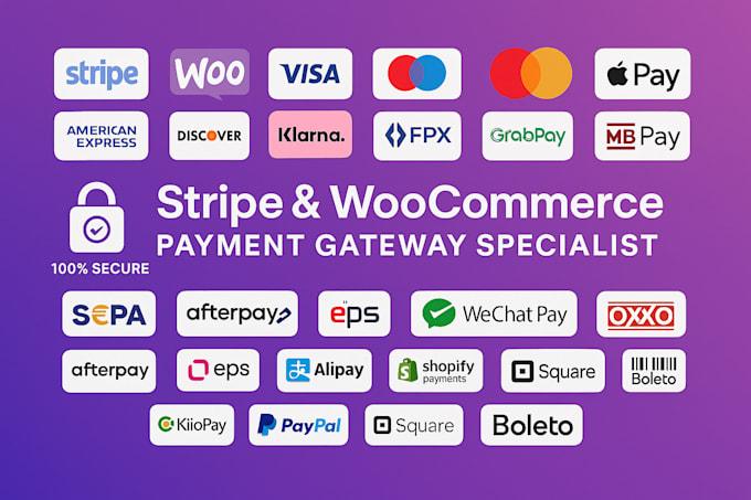 I will integrate payment gateway Stripe SEPA ApplePay GooglePay Square Wise PayPal GPay