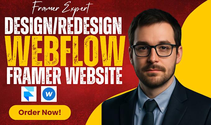 I will design and redesign Webflow website from Figma to Framer and Webflow