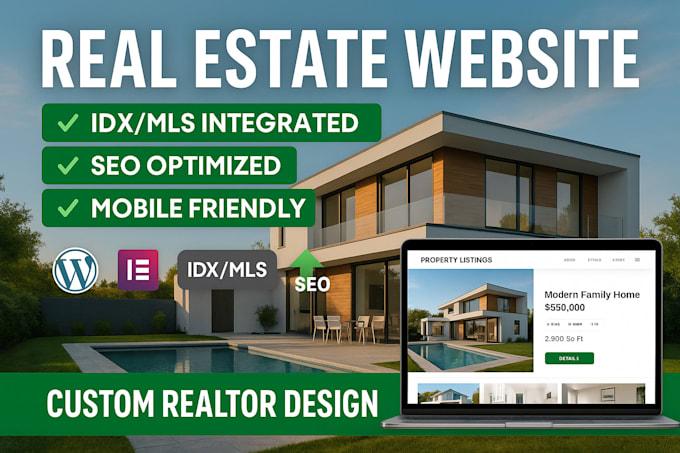 I will design and redesign SEO-optimized realtor agent real estate website with IDX MLS on WordPress