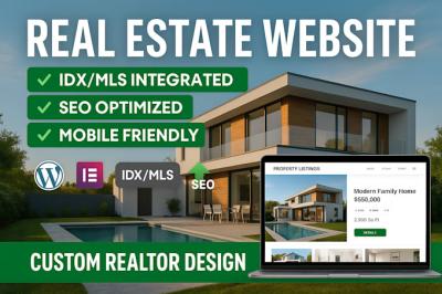 I will design and redesign SEO-optimized realtor agent real estate website with IDX MLS on WordPress