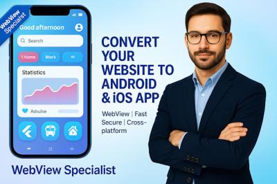 I will create WebView App: Convert Website to iOS & Android App