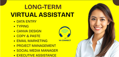 I Will Be Long Term Personal Administrative Executive Social Media Virtual Assistant