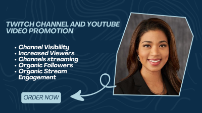 I will do organic Twitch channel YouTube video promotion for your channel