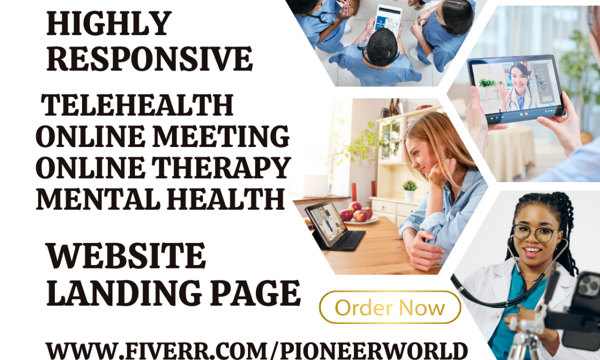 Design Telehealth Website | Telemedicine, Healthcare, Therapy & Mental Health Website