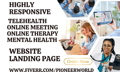 Design Telehealth Website | Telemedicine, Healthcare, Therapy & Mental Health Website