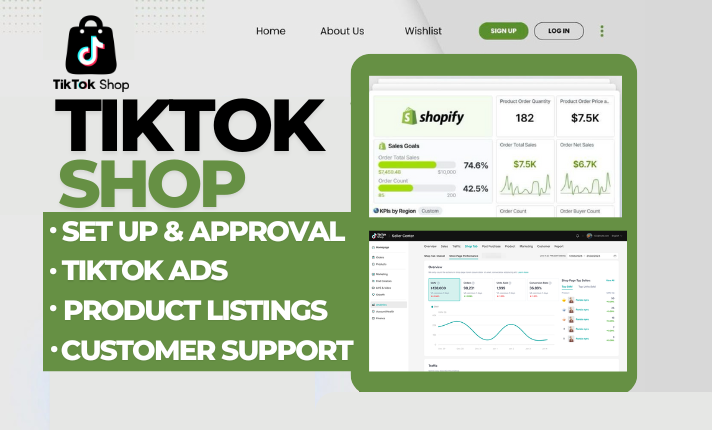 I Will Fix and Set Up TikTok Shop for Shopify Ecommerce Business Marketing