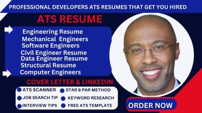 I will write ATS resume for mechanical, software, electrical, civil, computer engineers