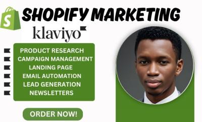 I will do Klaviyo Shopify Email Marketing, Shopify Promotion, Boost Shopify Sales