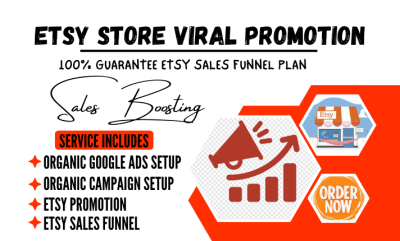 I will do Etsy shop promotion campaigns to boost Etsy sales, Etsy marketing