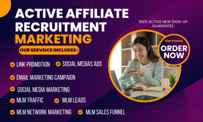 I will do affiliate marketing, affiliate link promotion to get real active members