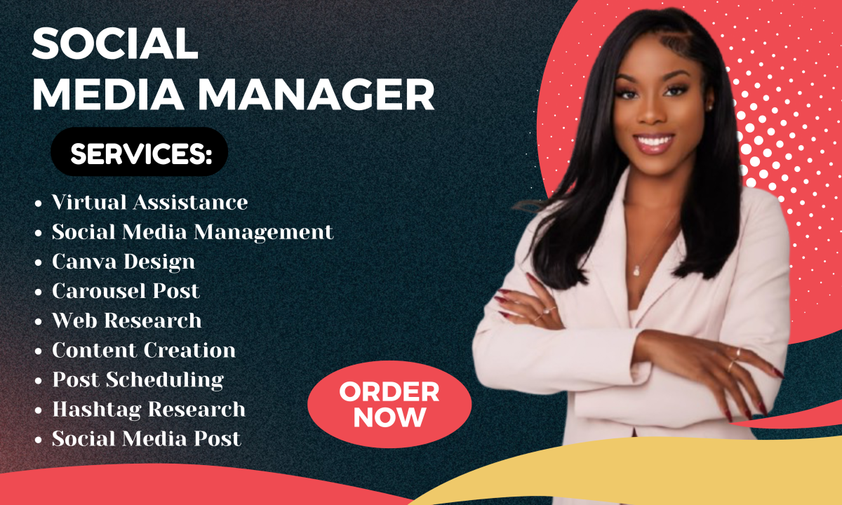 I will social media manager executive administrative virtual assistant