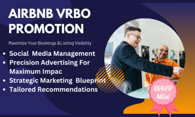 I will do Airbnb promotion, SEO, and VRBO marketing