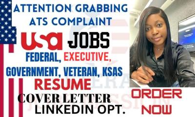 I Will Write Federal Resume Writing, USAJOBS Resume, Cover Letter, and CV as a Federal Recruiter