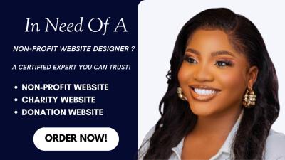 I Will Design a Nonprofit, Charity, NGO, 501(c)(3), Fundraising and Donation Website