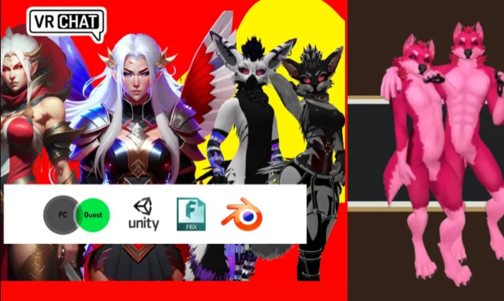 I will create custom VRChat avatar, VR character, VRC avatar, VRChat, 3D VTuber model
