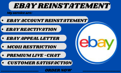 I will eBay Reinstatement | Remove Any eBay Suspension, eBay MC011, eBay MC999 Suspension