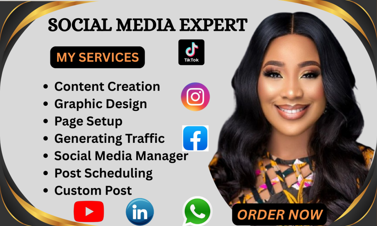 I will be your social media marketing manager, content creator and ads expert
