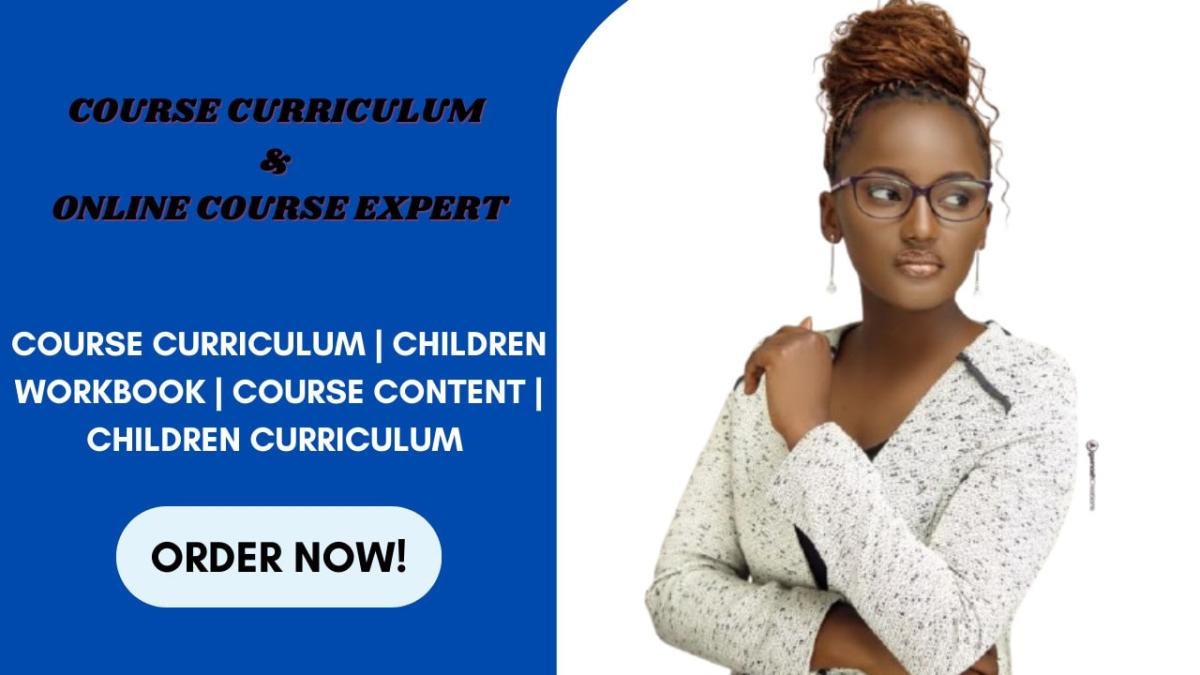 I will create children book, course curriculum, children course, kids illustration