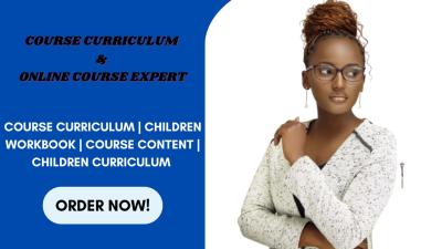 I will create children book, course curriculum, children course, kids illustration