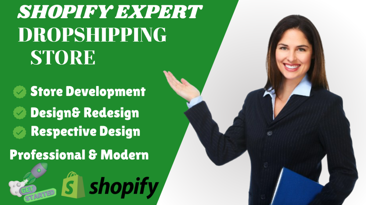 Design and Redesign Professional Shopify Dropshipping Store & Shopify Website
