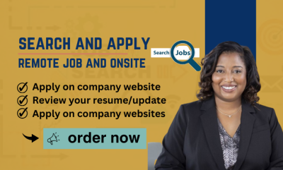I will search and apply for jobs, reverse recruit, job search, and application for remote jobs
