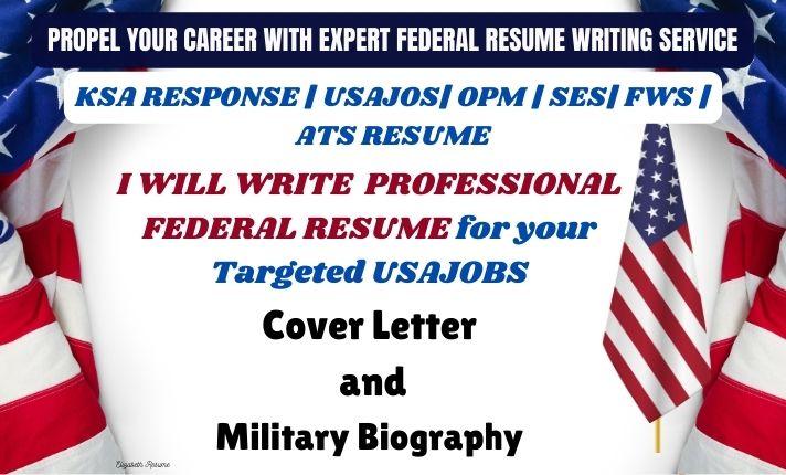 I Will Write Professional Resume Writing, USAJOBS Resume, Cover Letter, and CV as a Federal Recruiter