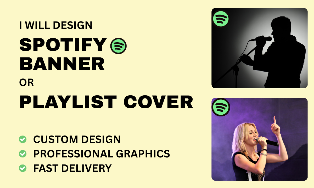 I will design a stunning Spotify banner or playlist that stands out