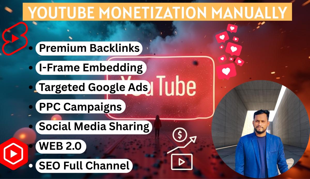I Will Do Complete YouTube Channel Promotion for Monetization Manually