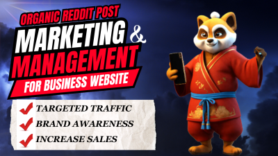 I will manage Reddit posts and comments to boost AI app, IPTV, crypto website business