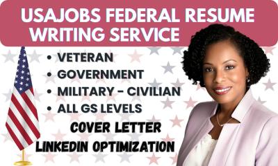 I Will Write Federal Resume, USAJOBS, Executive Resume, Professional Resume, ATS Resume