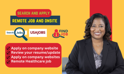 I will search and apply for jobs, reverse recruit, job search and application, remote job