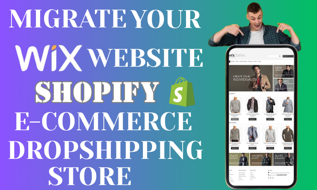 I will migrate your Wix website to Shopify ecommerce dropshipping store