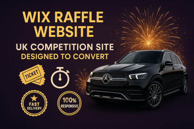 I will design and fix raffle website UK, competition, giveaway, sweepstake on Wix