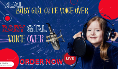 I will record real cute American girl child voiceover kid boy voiceover real kid voice